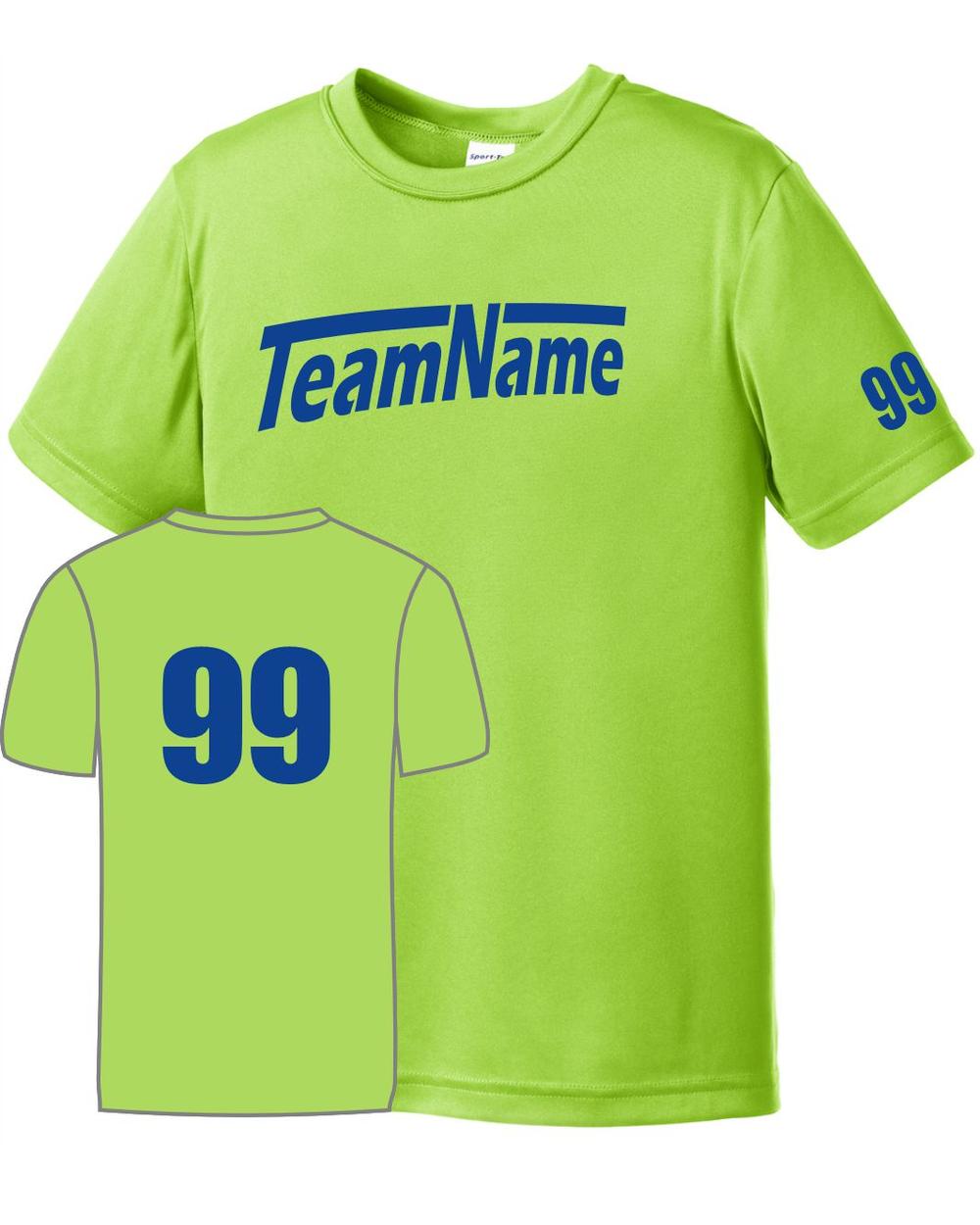 Sport-TEK Base Custom Performance Jersey, color: Lime Shock