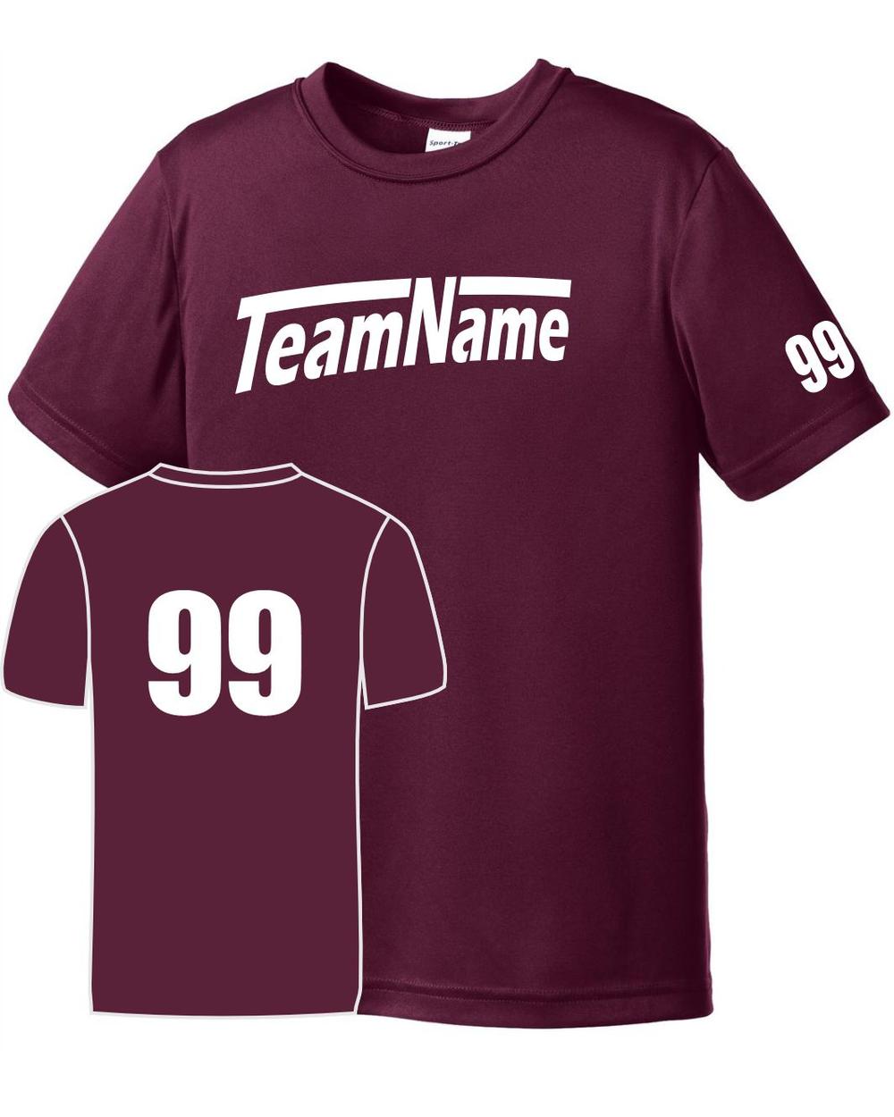 Sport-TEK Youth Custom Performance T-Shirt, color: Maroon