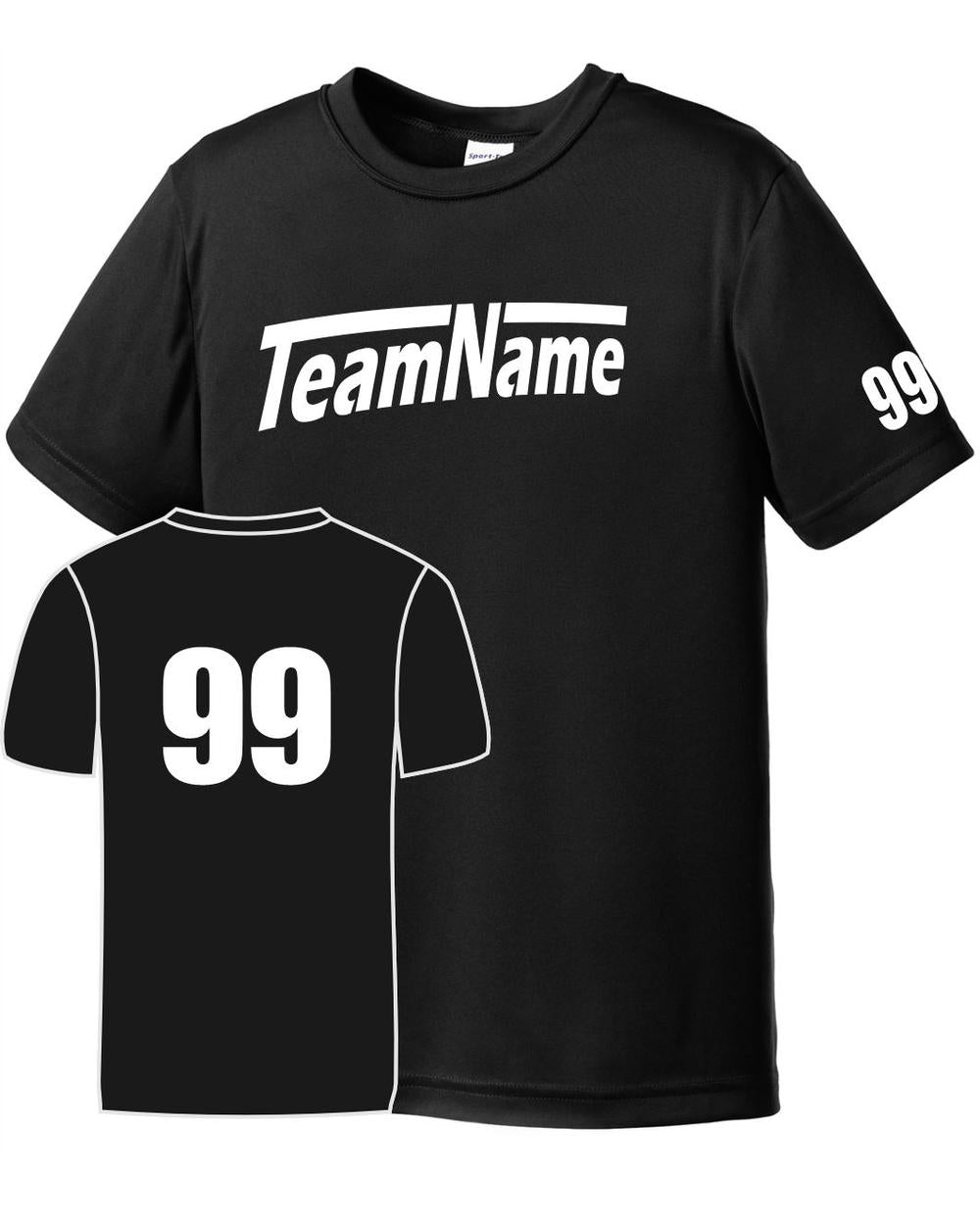 Sport-TEK Base Custom Performance Jersey, color: Black