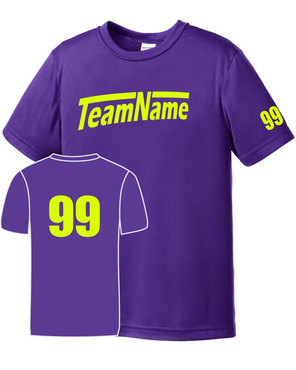 Sport-TEK Youth Base Custom Performance Jersey, color: Purple