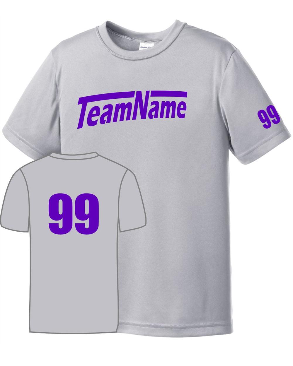Sport-TEK Base Custom Performance Jersey, color: Silver