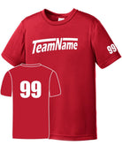 Sport-TEK Base Custom Performance Jersey, color: True Red