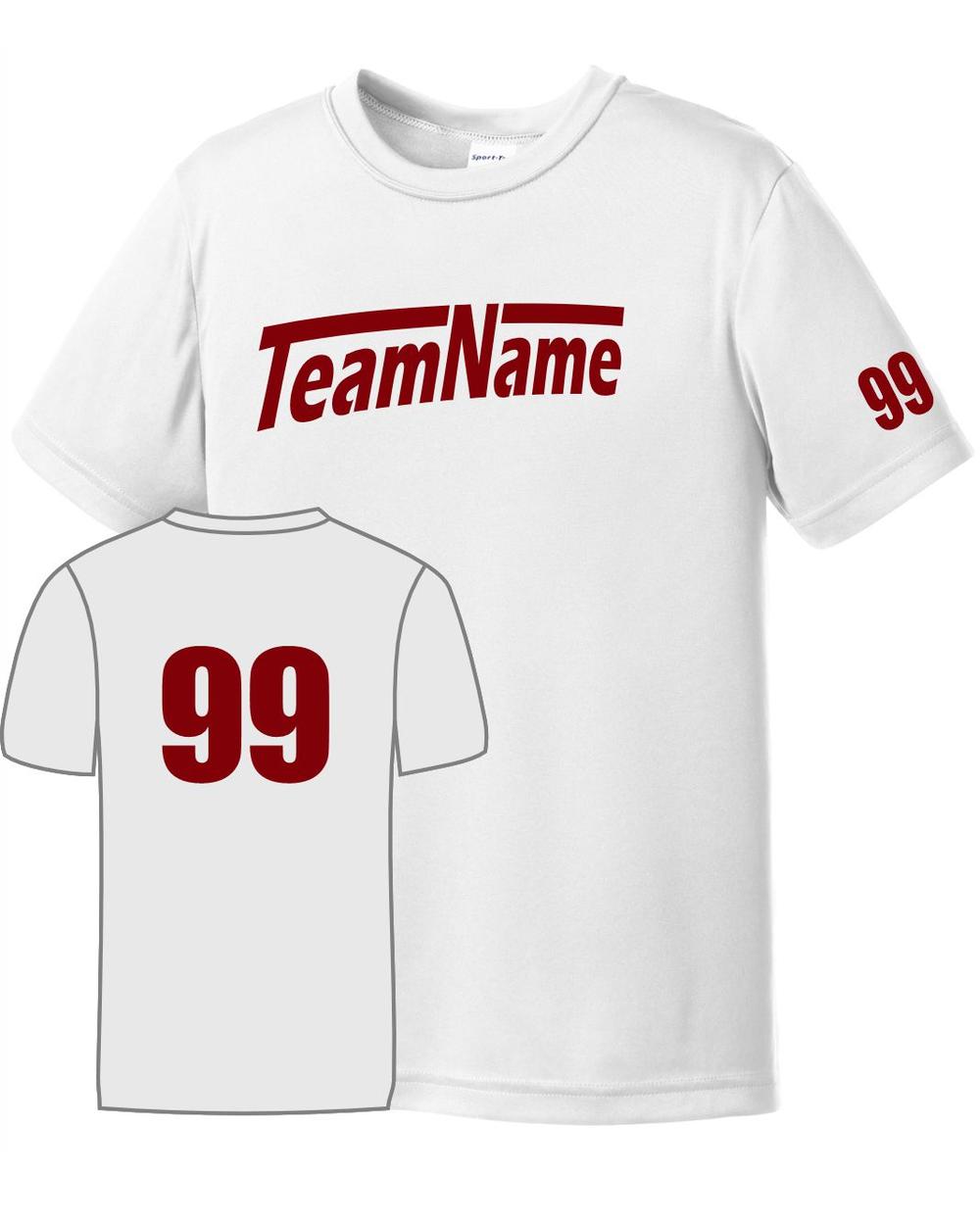 Sport-TEK Base Custom Performance Jersey, color: White