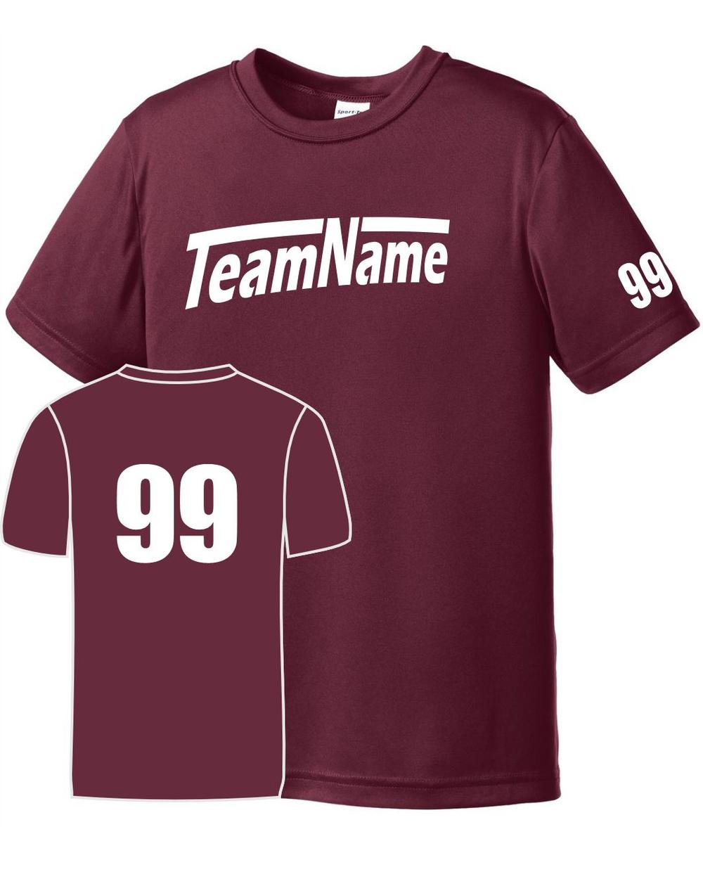Sport-TEK Youth Custom Performance T-Shirt, color: Cardinal