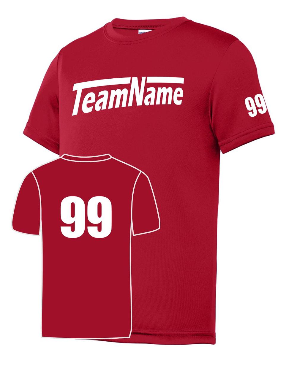 Sport-TEK Youth Base Custom Performance Jersey, color: Deep Red