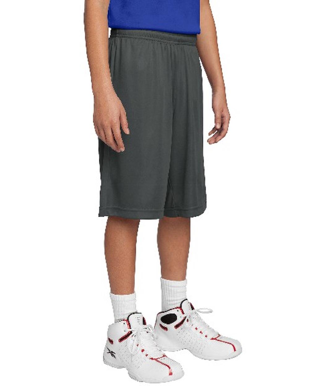 Sport-TEK Youth 8" PosiCharge Competitor Short, color: Iron Grey