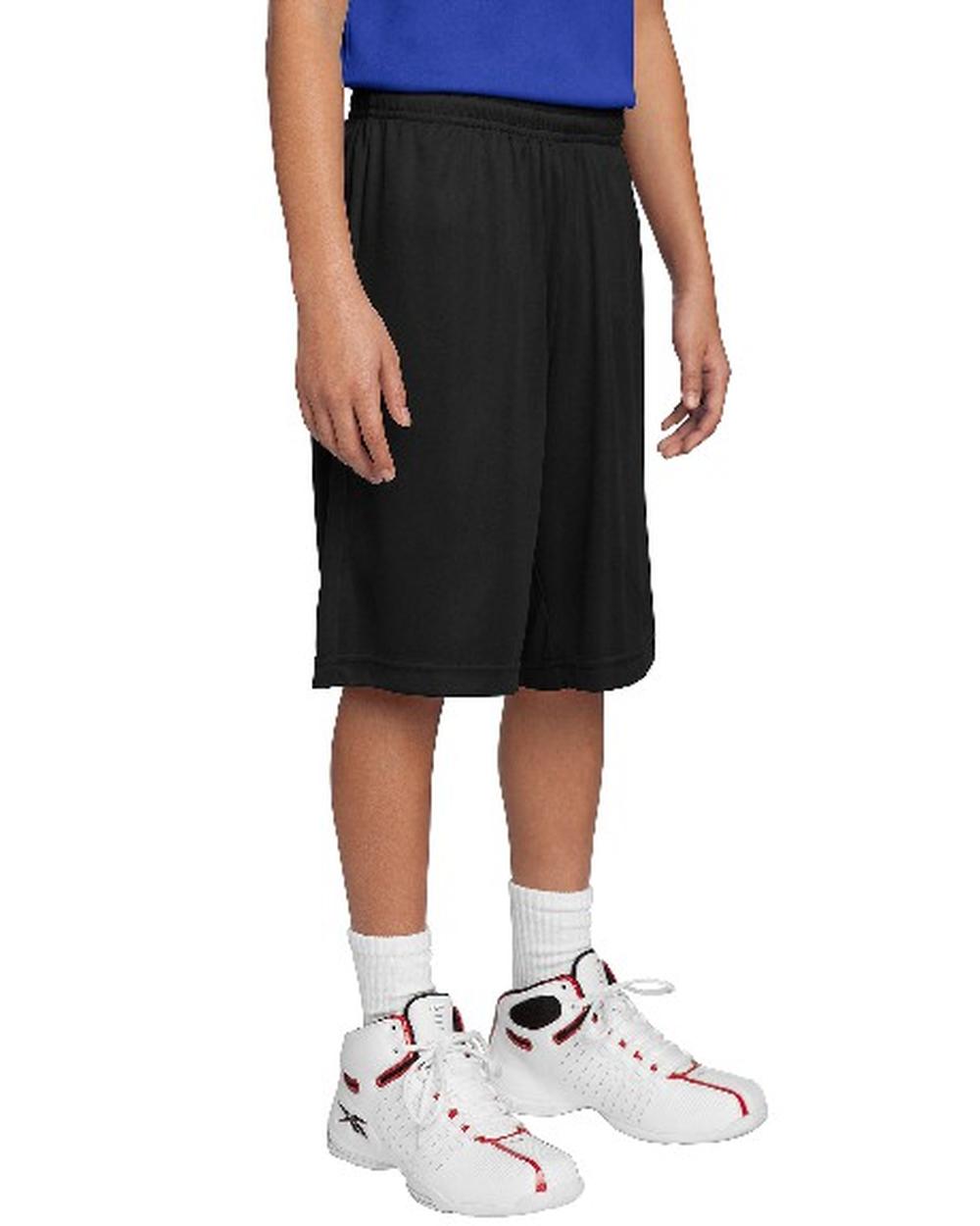 Sport-TEK Youth 8" PosiCharge Competitor Short, color: Black
