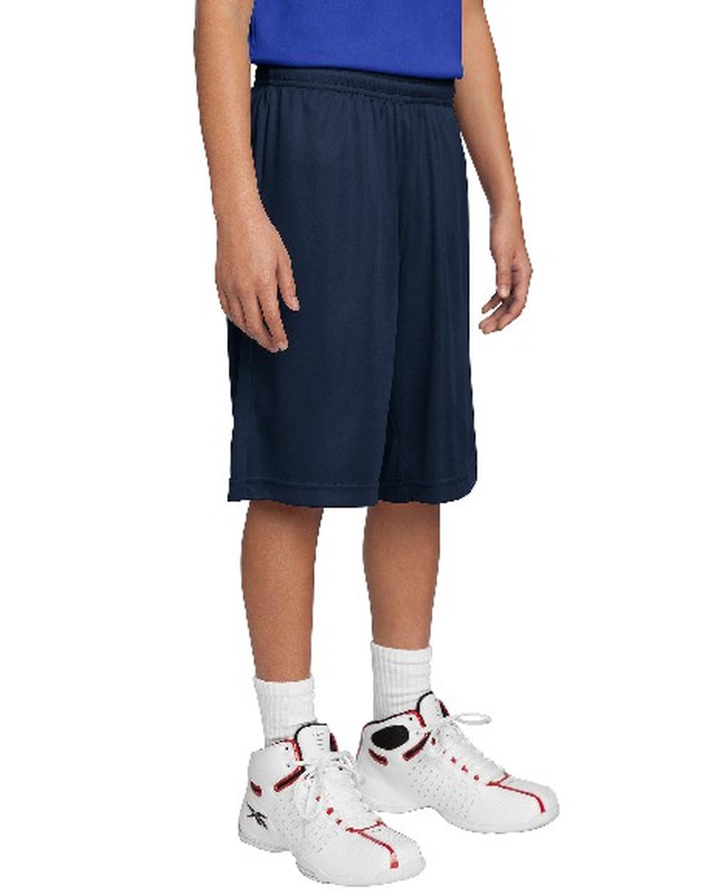 Sport-TEK Youth 8" PosiCharge Competitor Short, color: True Navy