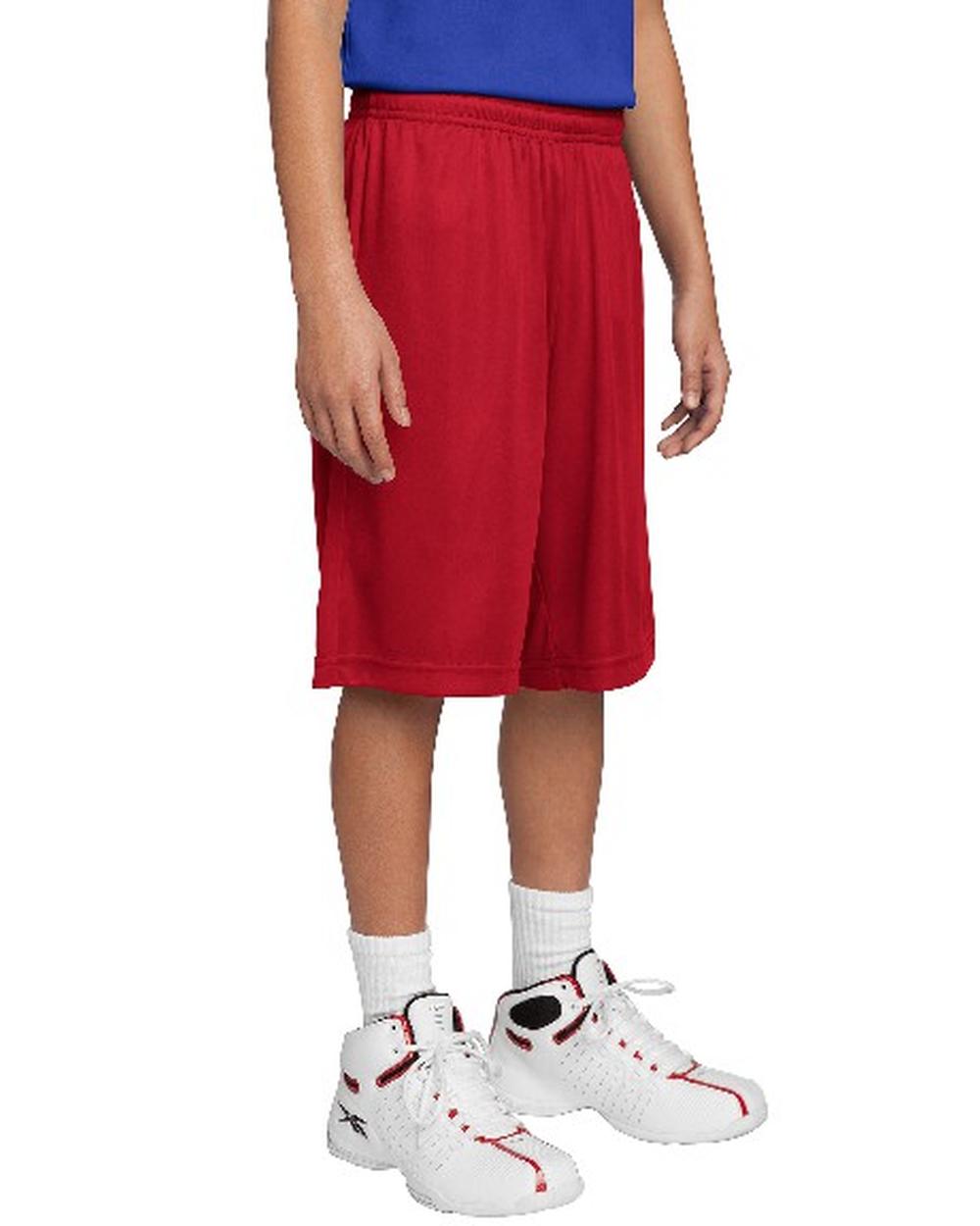 Sport-TEK Youth 8" PosiCharge Competitor Short, color: True Red