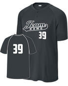 Sport-TEK Competitor 2-Button Custom Baseball Jersey, color: Iron Grey