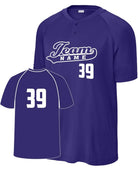 Sport-TEK Competitor 2-Button Custom Baseball Jersey, color: Purple