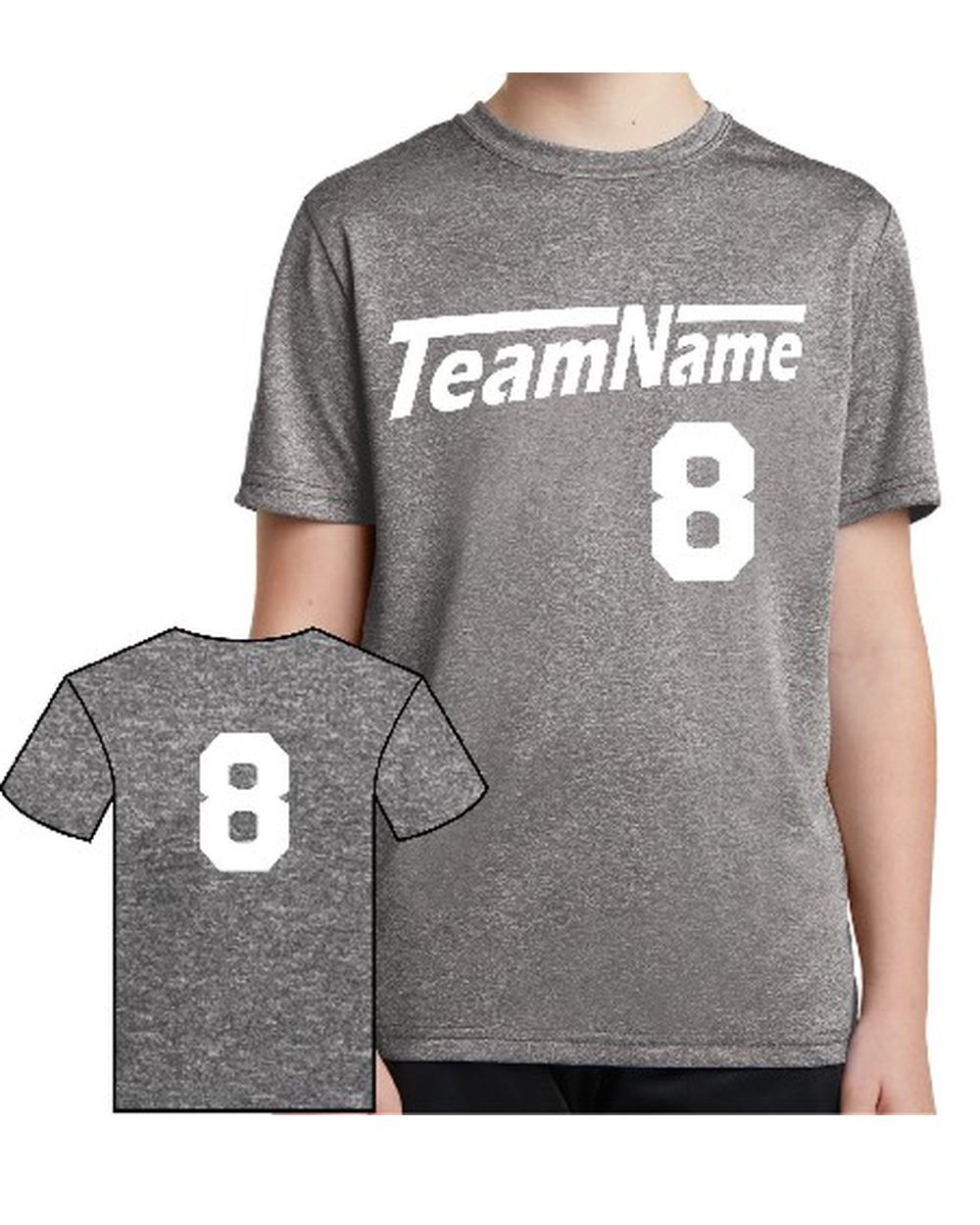 Sport-TEK Youth Heather Contender Custom Sports T-Shirt, color: Vintage Heather