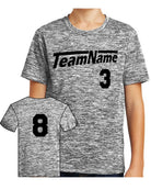 Sport-TEK Electric Heather Custom Sports T-Shirt, color: Black Electric