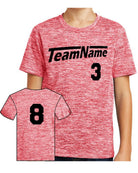 Sport-TEK Electric Heather Custom Sports T-Shirt, color: Deep Red Electric
