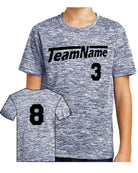 Sport-TEK Electric Heather Custom Sports T-Shirt, color: True Navy Electric