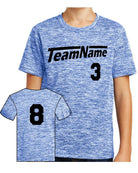 Sport-TEK Electric Heather Custom Sports T-Shirt, color: True Royal Electric