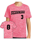 Sport-TEK Electric Heather Custom Sports T-Shirt, color: Power Pink Electric
