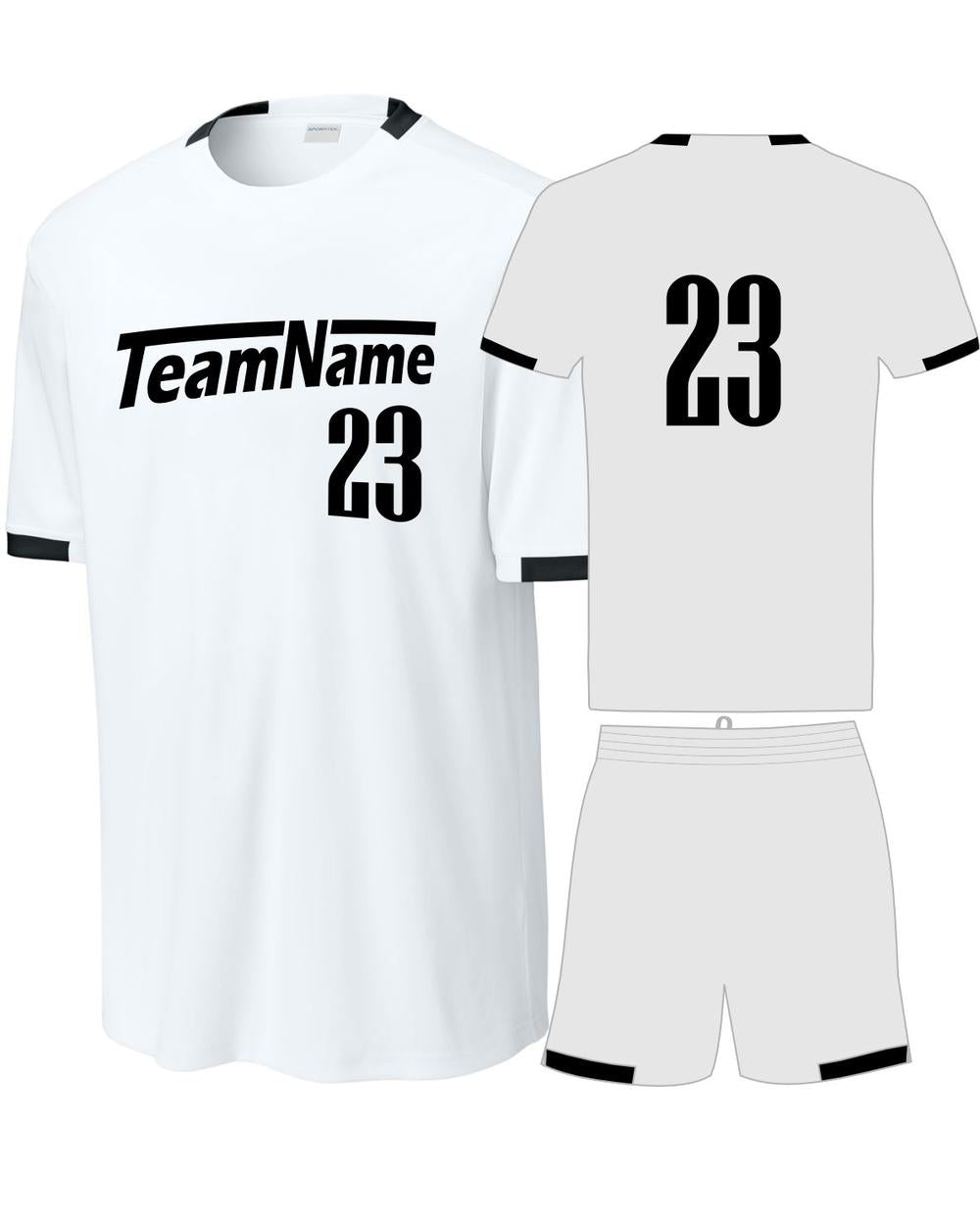 Sport-TEK Club Custom Cross-Training Uniform, color: White/Black