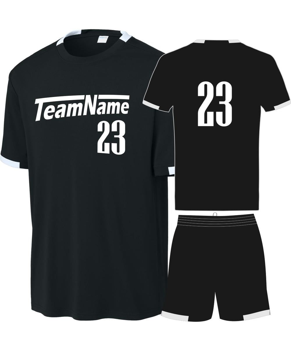 Sport-TEK Club Custom Cross-Training Uniform, color: Black/White
