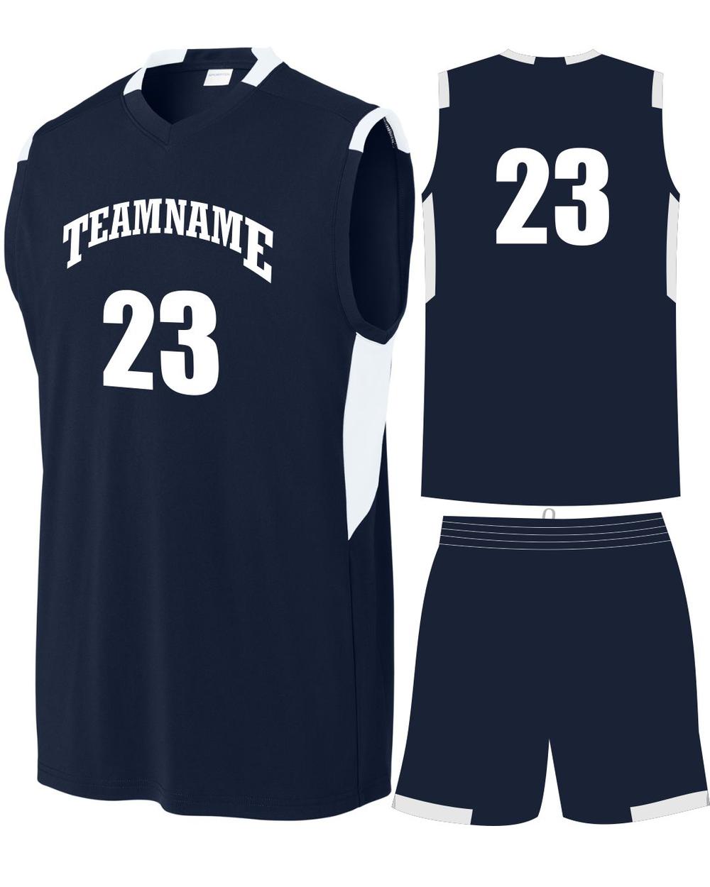 Sport-TEK Club Custom Cross-Training Uniform, color: True Navy/White
