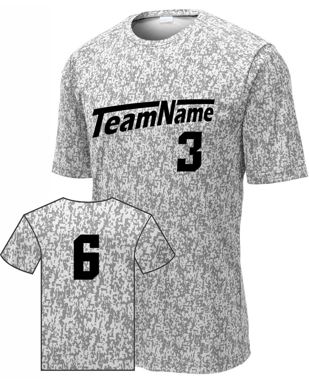 Sport-TEK Digi Camo S/S Custom Sport T-Shirt, color: White Camo