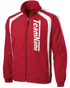 Sport-TEK ColorBlock Raglan Custom Warmup Jacket, color: True Red/White