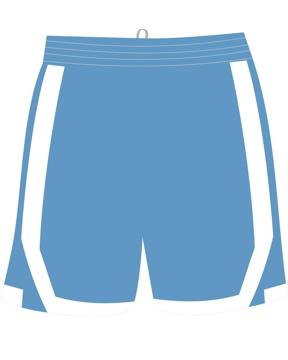 Sport-TEK Rival Basketball Short, color: Carolina Blue/White